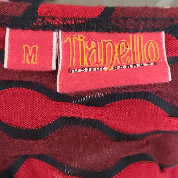 Tianello Women's Asbury Long Sleeve Pullover Tunic Red Black Size M - Picture 6 of 7